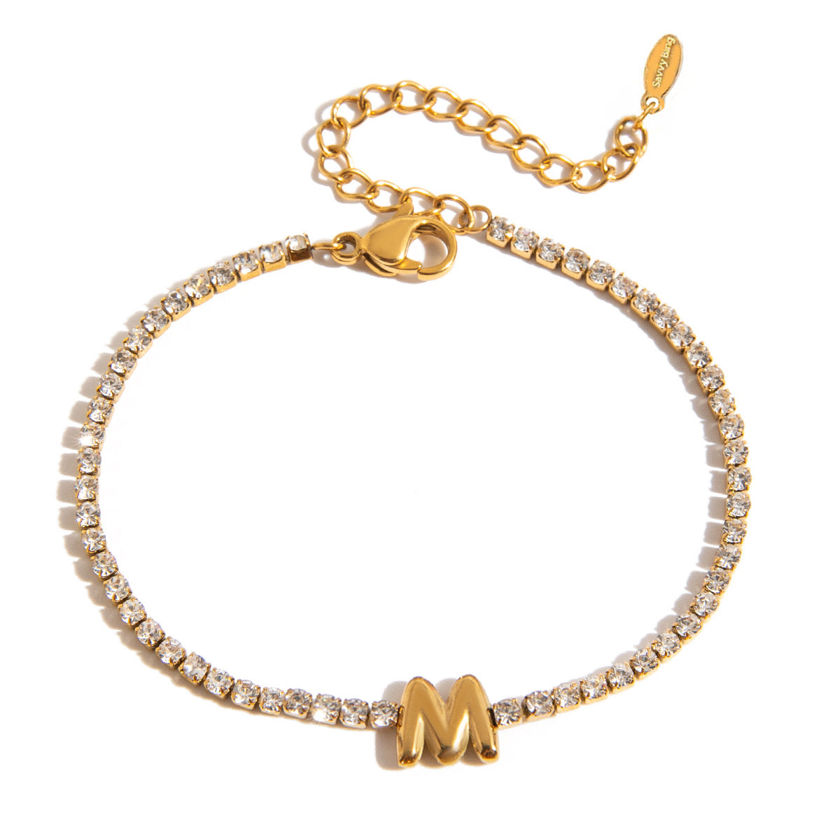 Initial Tennis Bracelet Waterproof
