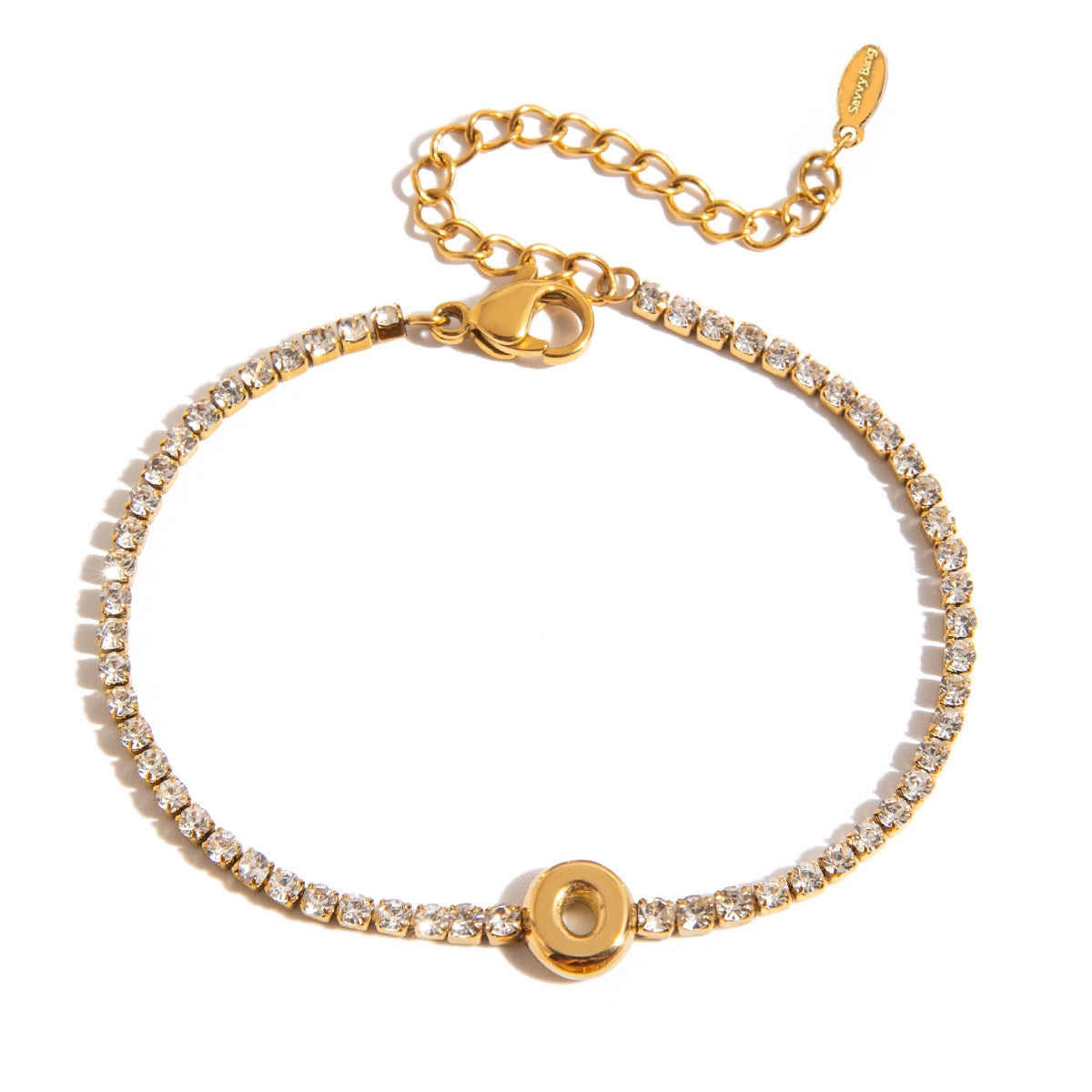 Initial Tennis Bracelet Waterproof