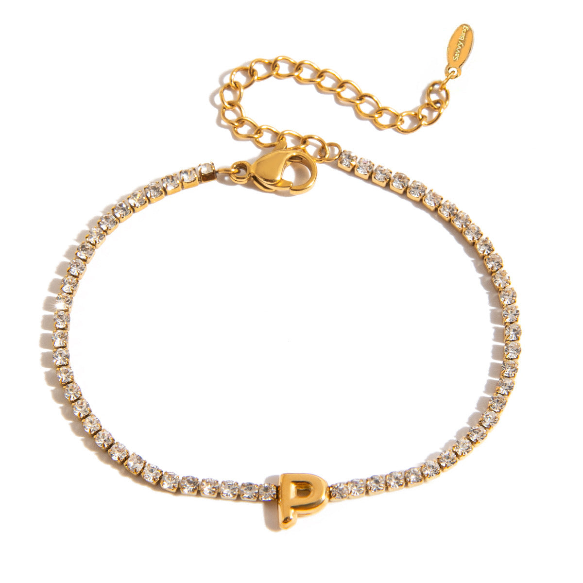 Initial Tennis Bracelet Waterproof