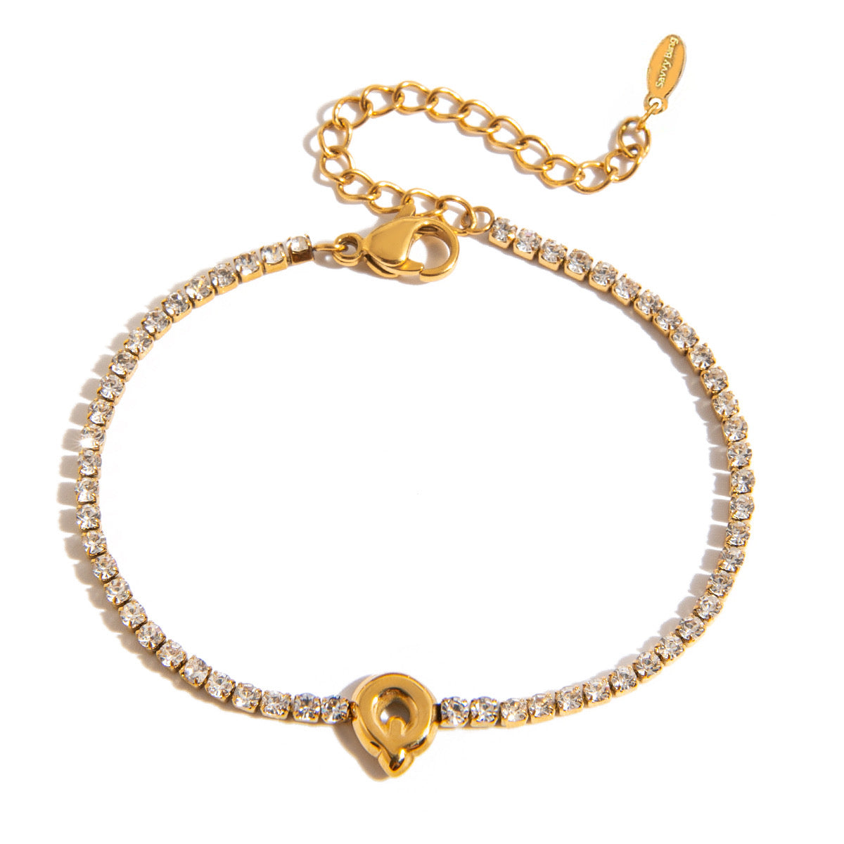 Initial Tennis Bracelet Waterproof