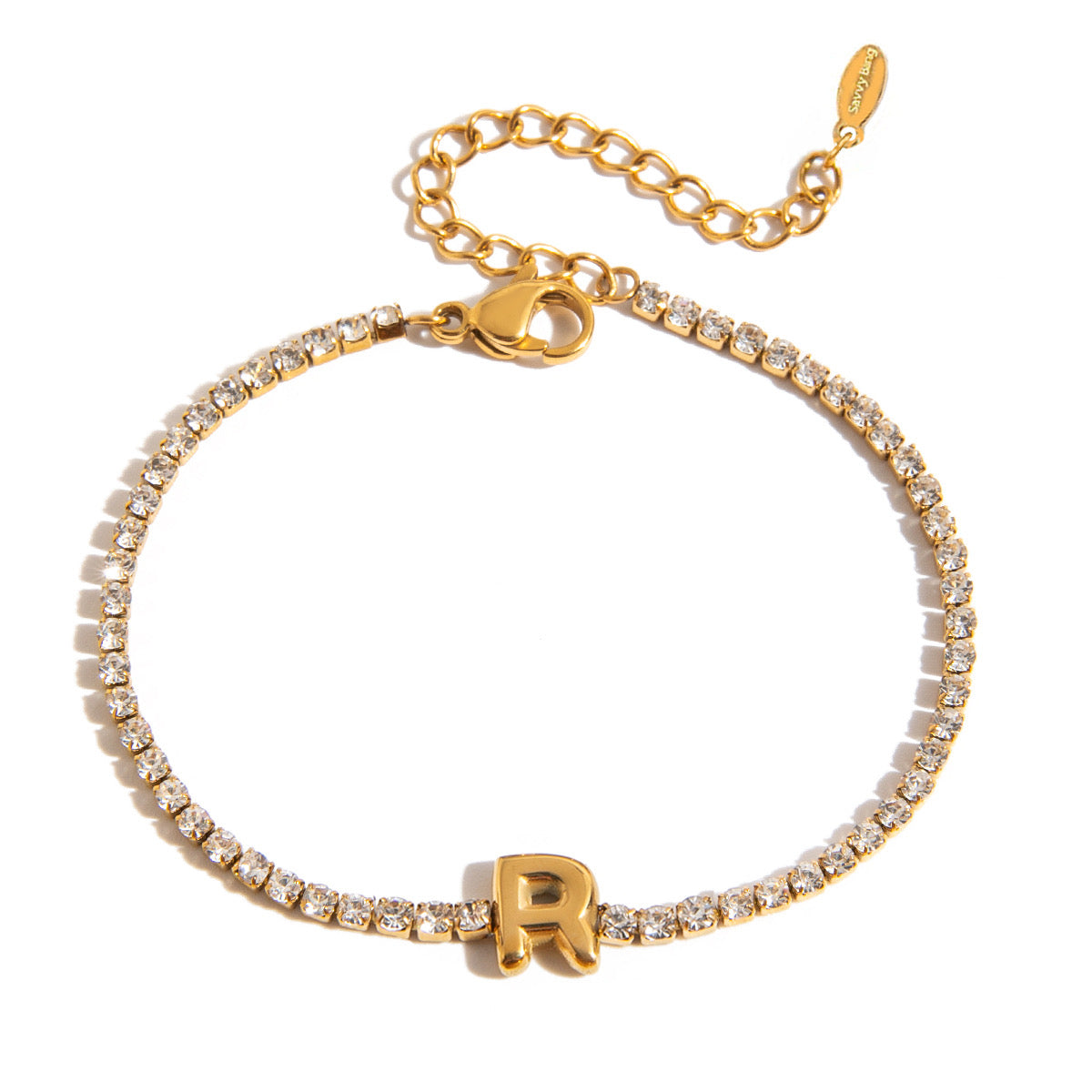 Initial Tennis Bracelet Waterproof