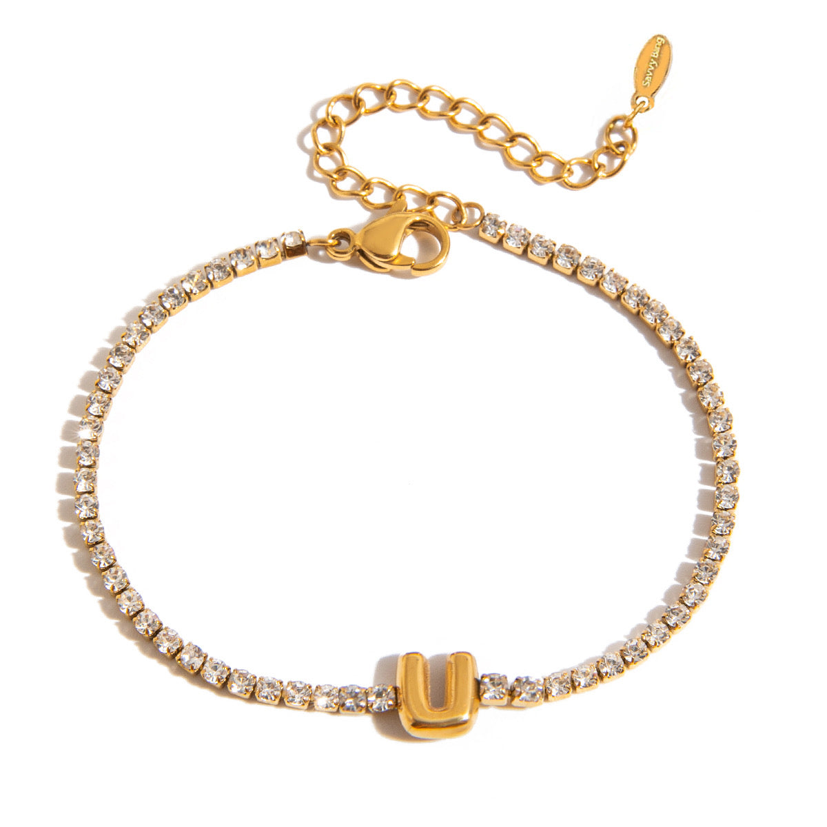 Initial Tennis Bracelet Waterproof