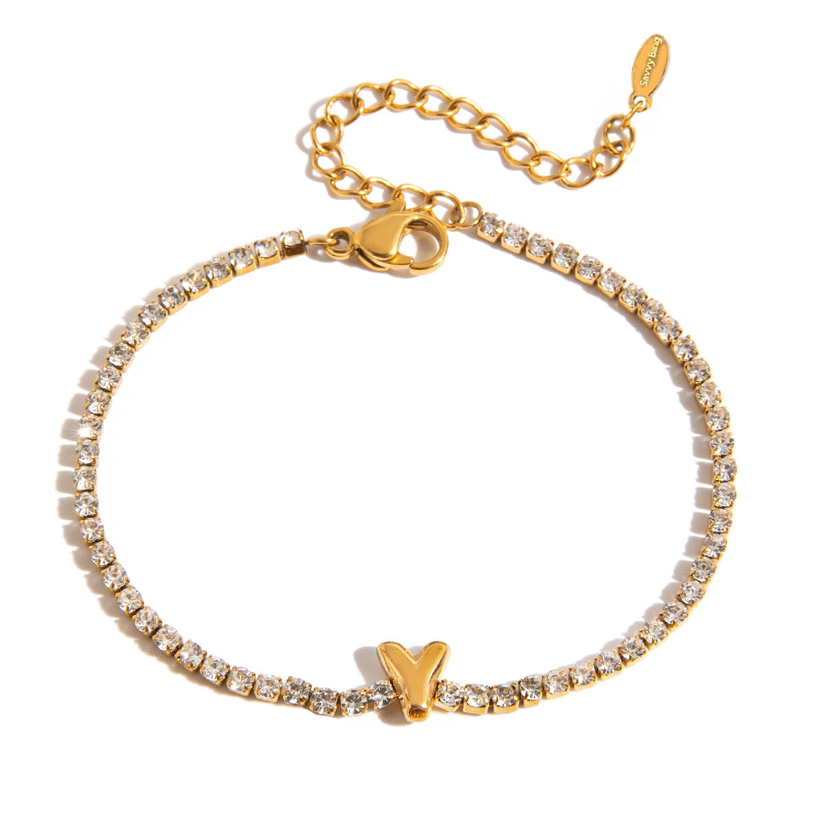 Initial Tennis Bracelet Waterproof