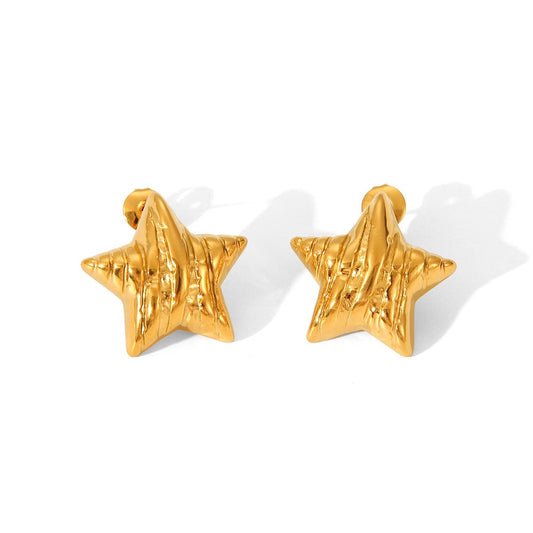 Star Stud Earrings Waterproof