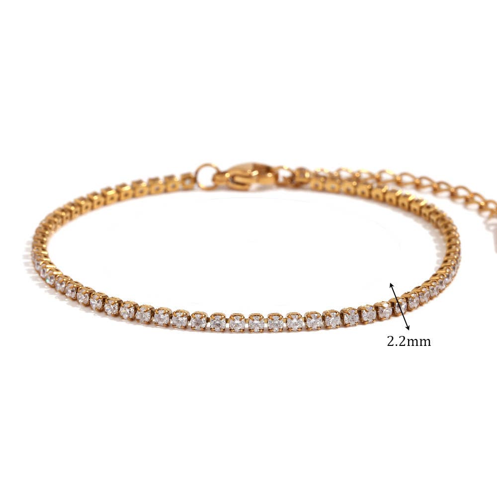 CZ Zircon Rhinestone Bracelets Waterproof - 6 Styles
