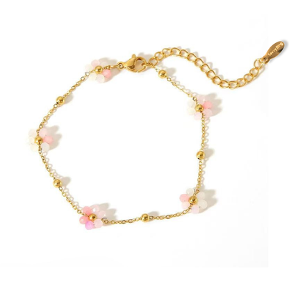 Flower Daisy Spring Summer Necklace and Bracelet Waterproof