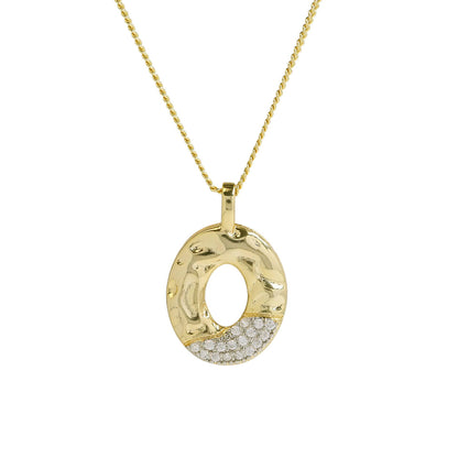 Mixed Metal Initial Necklace