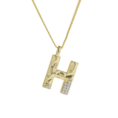 Mixed Metal Initial Necklace