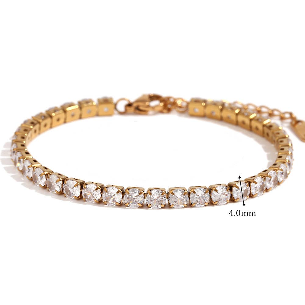 CZ Zircon Rhinestone Bracelets Waterproof - 6 Styles