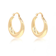 Load image into Gallery viewer, Gold smooth Hoop Earrings- Multiple Sizes